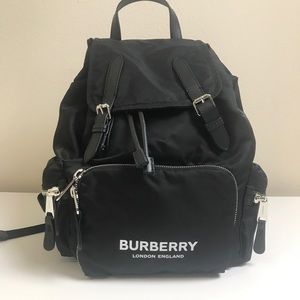 Burberry Black Nylon Rucksack Backpack